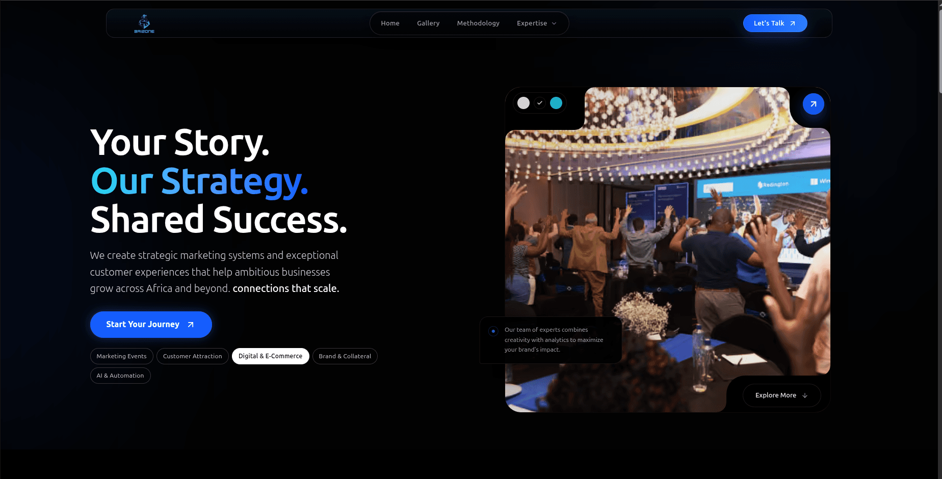 Baizone Africa website landing page